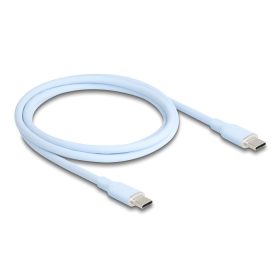   Delock USB 2.0 kábel USB Type-C  dugó - dugó PD 3.0 60 W 1 m kék Szilikon
