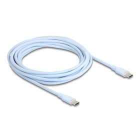   Delock USB 2.0 kábel USB Type-C  dugó - dugó PD 3.0 60 W 4 m kék Szilikon