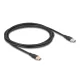 Delock USB 2.0 kábel USB Type-C  dugó - dugó PD 3.0 60 W 2,5 m fekete Szilikon