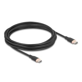   Delock USB 2.0 kábel USB Type-C  dugó - dugó PD 3.0 60 W 4 m fekete Szilikon