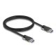 Delock USB 5 Gbps kábel A-típusú apa - A-típusú apa 19 mm-es csavar távolsággal / M3-as csavarok 1 m, fekete