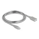 Delock USB 2.0 kábel fém köpennyel USB Type-A dugasz USB Type-C  dugóhoz PD 3.0 60 W 1 m ezüst