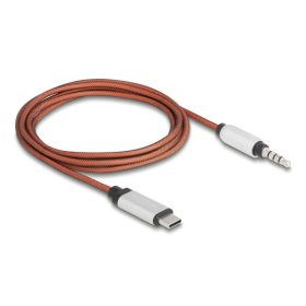   Delock AUX kábel USB Type-C  dugós sztereó csatlakozóval 3,5 mm 4 tűs 1,2 m