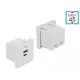 Delock Easy 45 USB töltő port modul 1 x A-típusú és 1 x USB Type-C  csatlakozó felülettel (81313)