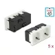 Delock 45 x 45 mm méretű, 2 modulos 45  elrendezésű Easy 45 földelt hálózati csatlakozóaljzat 5 dara