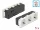 Delock 45 x 45 mm méretű, 3 modulos 45  elrendezésű Easy 45 földelt hálózati csatlakozóaljzat 5 dara (81323)