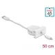 Delock Easy 45 modul USB 2.0 behúzhatós kábel A-típusú USB - 8 tűs Lightning anya fehér (81331)