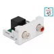 Delock Easy 45 modul, 2 x RCA anya - RJ45 anya port 22,5 x 45 mm (81341)