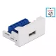 Delock Easy 45 modulos USB 2.0 A-típusú anya csatlakozó   sorkapocs 22,5 x 45 mm-es (81343)