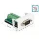 Delock Easy 45 modul VGA férfi 16 tűs csatlakozóblokkba 22,5 x 45 mm (81347)