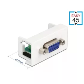  Delock Easy 45 Module D-Sub 9 tűs anya   6 tűs sorkapocs 22,5 x 45 mm (81348)
