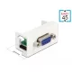 Delock Easy 45 Module D-Sub 9 tűs anya   6 tűs sorkapocs 22,5 x 45 mm (81348)