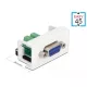 Delock Easy 45 Module D-Sub 9 tűs anya   10 tűs sorkapocs 22,5 x 45 mm (81350)