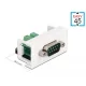 Delock Easy 45 Module D-Sub 9 tűs apa   10 tűs sorkapocs 22,5 x 45 mm (81351)