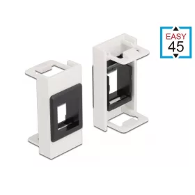   Delock Easy 45 Modul Keystone tartó 22,5 x 45 mm, fehér / fekete (81354)