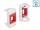 Delock Easy 45 Modul Keystone tartó 22,5 x 45 mm, fehér / piros (81355)