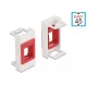 Delock Easy 45 Modul Keystone tartó 22,5 x 45 mm, fehér / piros (81355)