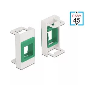   Delock Easy 45 Modul Keystone tartó 22,5 x 45 mm, fehér / zöld (81356)