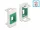 Delock Easy 45 Modul Keystone tartó 22,5 x 45 mm, fehér / zöld (81356)