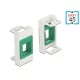 Delock Easy 45 Modul Keystone tartó 22,5 x 45 mm, fehér / zöld (81356)