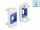 Delock Easy 45 Modul Keystone tartó 22,5 x 45 mm, fehér / kék (81357)
