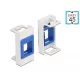 Delock Easy 45 Modul Keystone tartó 22,5 x 45 mm, fehér / kék (81357)