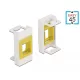 Delock Easy 45 Modul Keystone tartó 22,5 x 45 mm, fehér / sárga (81358)
