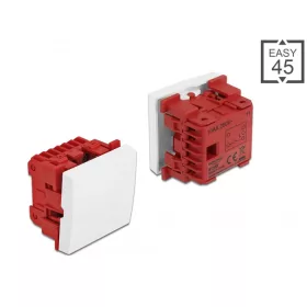   Delock Easy 45 Egyes kapcsoló egypólusú, egyirányú 45 x 45 mm, fehér (81359)