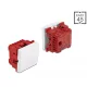 Delock Easy 45 egyes kapcsoló kétpóluső egyirányú 45 x 45 mm, fehér