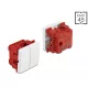 Delock Easy 45 kettes kapcsoló egypólusú egyirányú 45 x 45 mm, fehér (81363)
