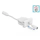 Delock Easy 45 modulos visszahúzható kábel DC 5,5 x 2,1 mm anya / anya, fehér (81376)