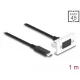Delock Easy 45 modul SuperSpeed USB 10 Gbps (USB 3.2 Gen 2) USB Type-C  anya - USB Type-C  apa rövid kábellel, 22,5 x 45 mm (81386)