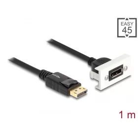   Delock Easy 45 DisplayPort 8K 30 Hz modul rövid kábellel, 22,5 x 45 mm (81387)