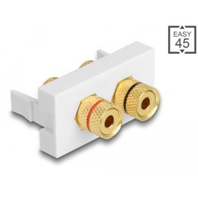   Delock Easy 45 modul 2 x kötési pozíció, piros / fekete gyűrű 22,5 x 45 mm (81397)