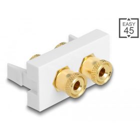   Delock Easy 45 modul 2 x kötési pozíció, piros / fekete gyűrű 22,5 x 45 mm (81398)