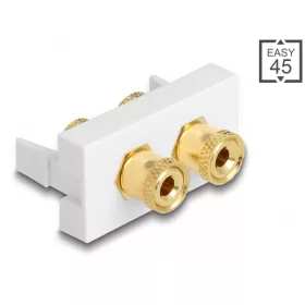   Delock Easy 45 modul 2 x kötési pozíció, piros / fekete gyűrű 22,5 x 45 mm (81398)