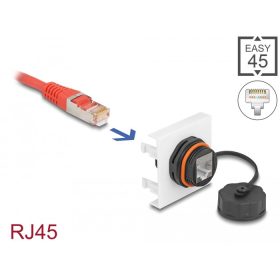 Delock Easy 45 Modul Network RJ45 Cat.6A, 45 x 45 mm