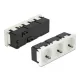 Delock 45 x 45 mm méretű, 3 modulos 45  elrendezésű Easy 45 földelt hálózati csatlakozóaljzat