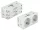 Delock 45 x 45 mm méretű, 2 modulos, bővíthető, 45  elrendezésű Easy 45 földelt hálózati csatlakozóaljzat (81426)
