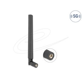   Delock 5G 3,4 - 5,0 GHz antenna SMA-dugó 4,7 dBi irányított, csuklós csatlakozó, fekete