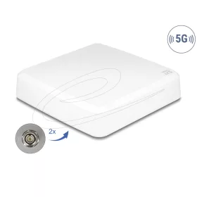   Delock 5G 3300 - 5000 MHz MIMO antenna 2 x N anya 9 dBi irány, kültéri fali és állított elhelyezésre fehér