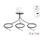 Delock 4G MIMO két sávos, kültéri, fehér WiFi 6 antenna 3 db. SMA apa ULA100, 1 m hosszú, csavarmenetes