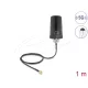 Delock 5G LTE GNSS WiFi 6 antenna SMA-dugó 1,1 - 4,0 dBi irányítatlan, csatlakozókábellel ULA100 1 m, tetőre szerelhető, kültéri, fekete