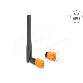   Delock WiFi 6 Antenna FAKRA M anya 2,5 - 3,0 dBi többirányú, dönthető csatlakozással fekete