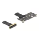 Delock adapter PCIe 3.0 x4 apa 90 -os szögben M.2 Key M anya csatlakozóra, 10 cm-es kábellel