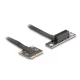 Delock adapter Mini PCIe apa PCIe 3.0 x1 női PCIe 3.0 x1 90 -os szögben, 20 cm-es kábellel