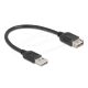 Delock USB 2.0 hosszabbítókábel EASY USB Type-A apa - EASY USB Type-A anya 0,2 m