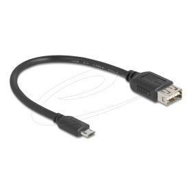   Delock USB 2.0 kábel EASY USB Type Micro apa - EASY USB Type-A anya 0,2 m