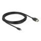 Delock USB 2.0 kábel EASY USB Type Micro apa - EASY USB Type-A anya 3 m