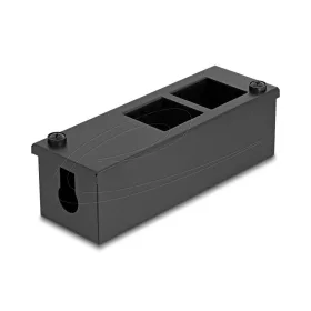   Delock Easy 45 Modul tartó asztali vagy falra szerelhető - 4 portos (22,5 x 45 mm) vagy 2 portos (45 x 45 mm), fém, fekete